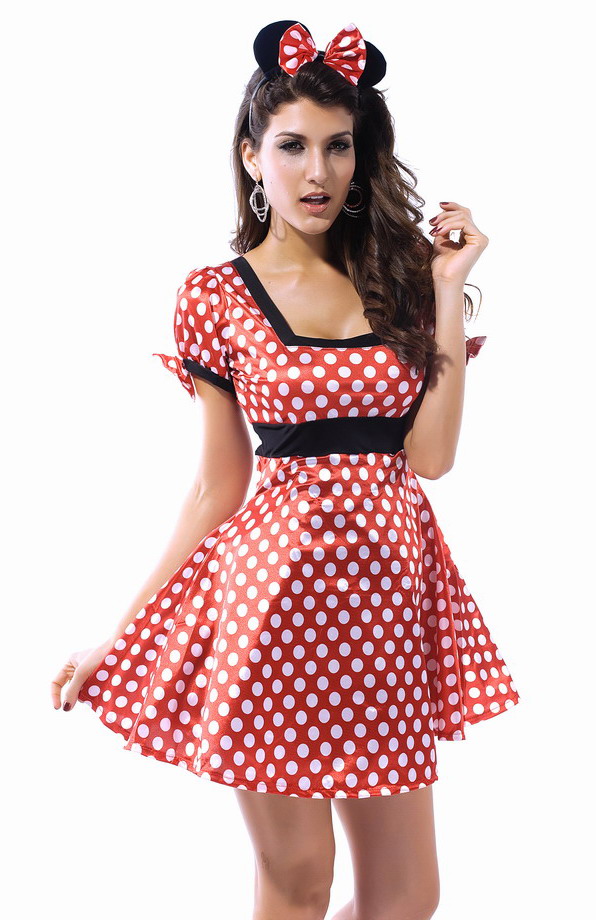 Costumes Spoon Neck Minnie Dress - Click Image to Close